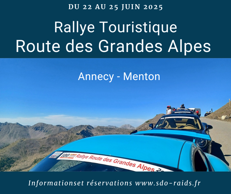 Rallye Touristique Route des Grandes ALPES / Annecy – Menton 2025 (4 jours)