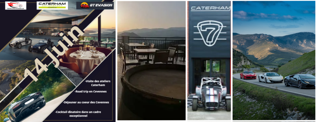 Visite Caterham & sortie dans les Cévennes