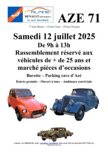 Rassemblement véhicules anciens de + de 25 ans et pièces détachées