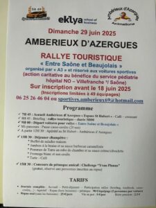 Rallye touristique Entre Saône et Beaujolais