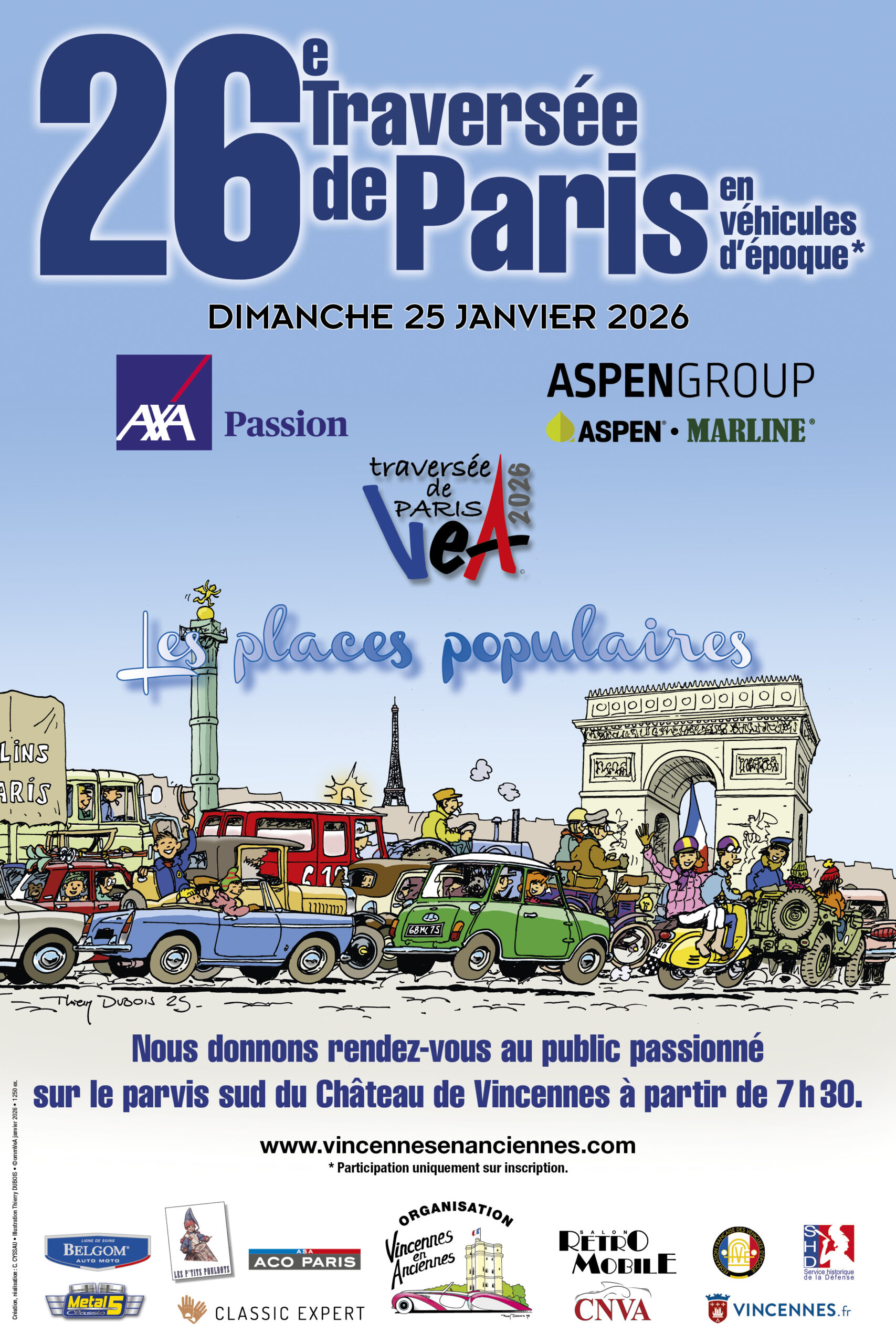 26e Traversée de Paris hivernale en véhicules d’époque