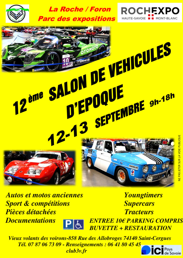 12 ème Salon des Véhicules d’Epoque à La Roche-sur-Foron.