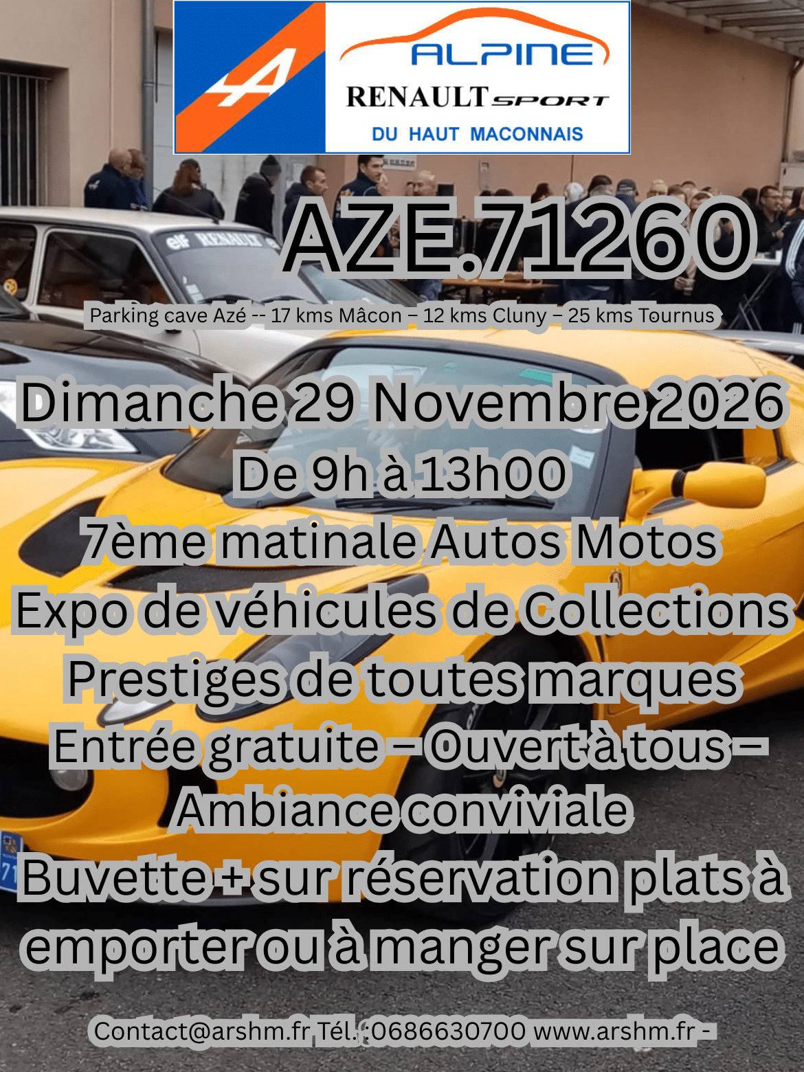Exposition Autos/motos/véhicules de collections, prestiges de toutes marques