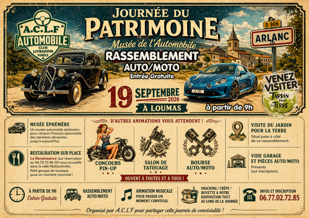 journée du patrimoine et rassemblement auto/moto