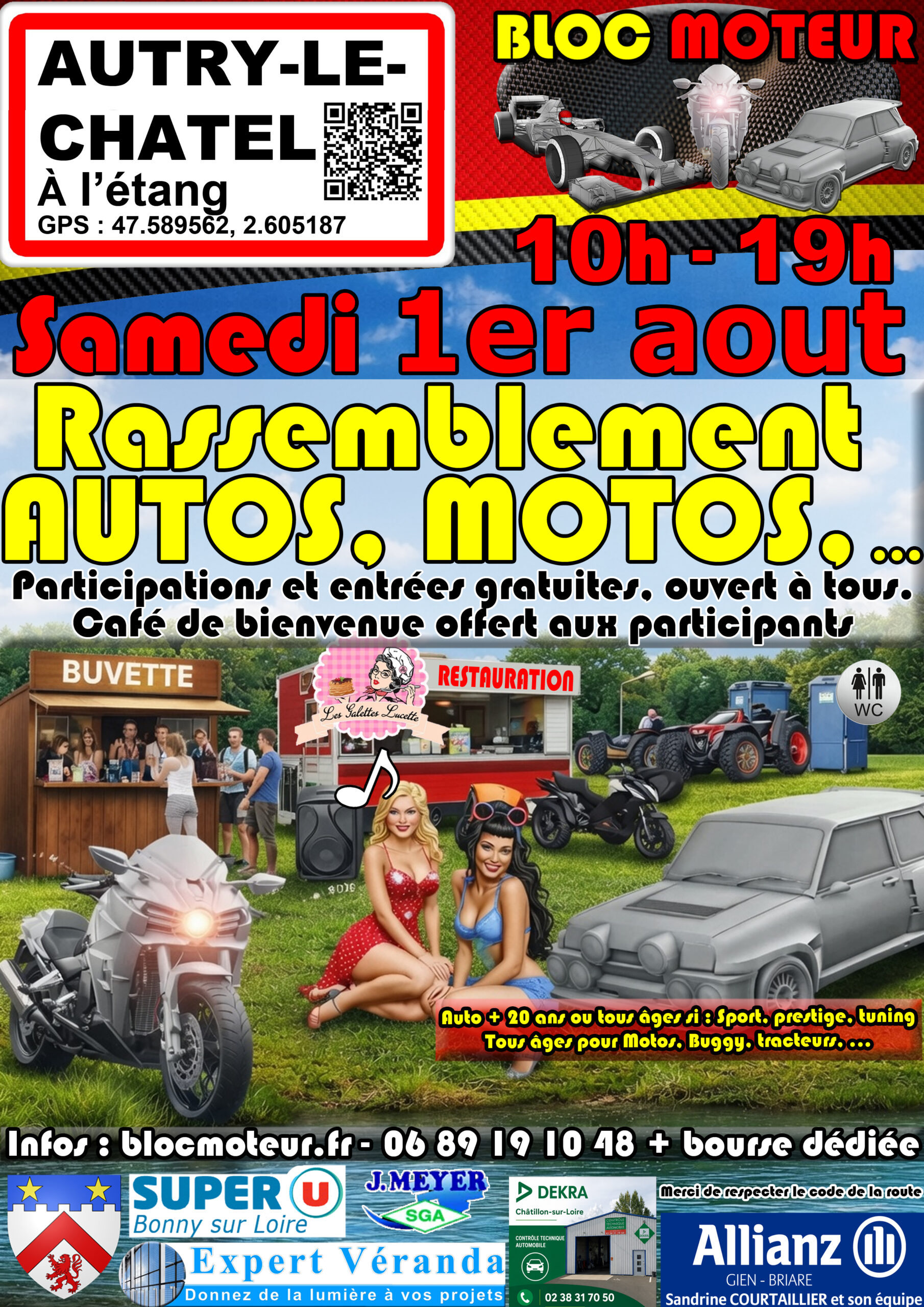 Samedi 1er aout, RASSEMBLEMENT (autos, motos, buggy, …) – Autry-le-Châtel