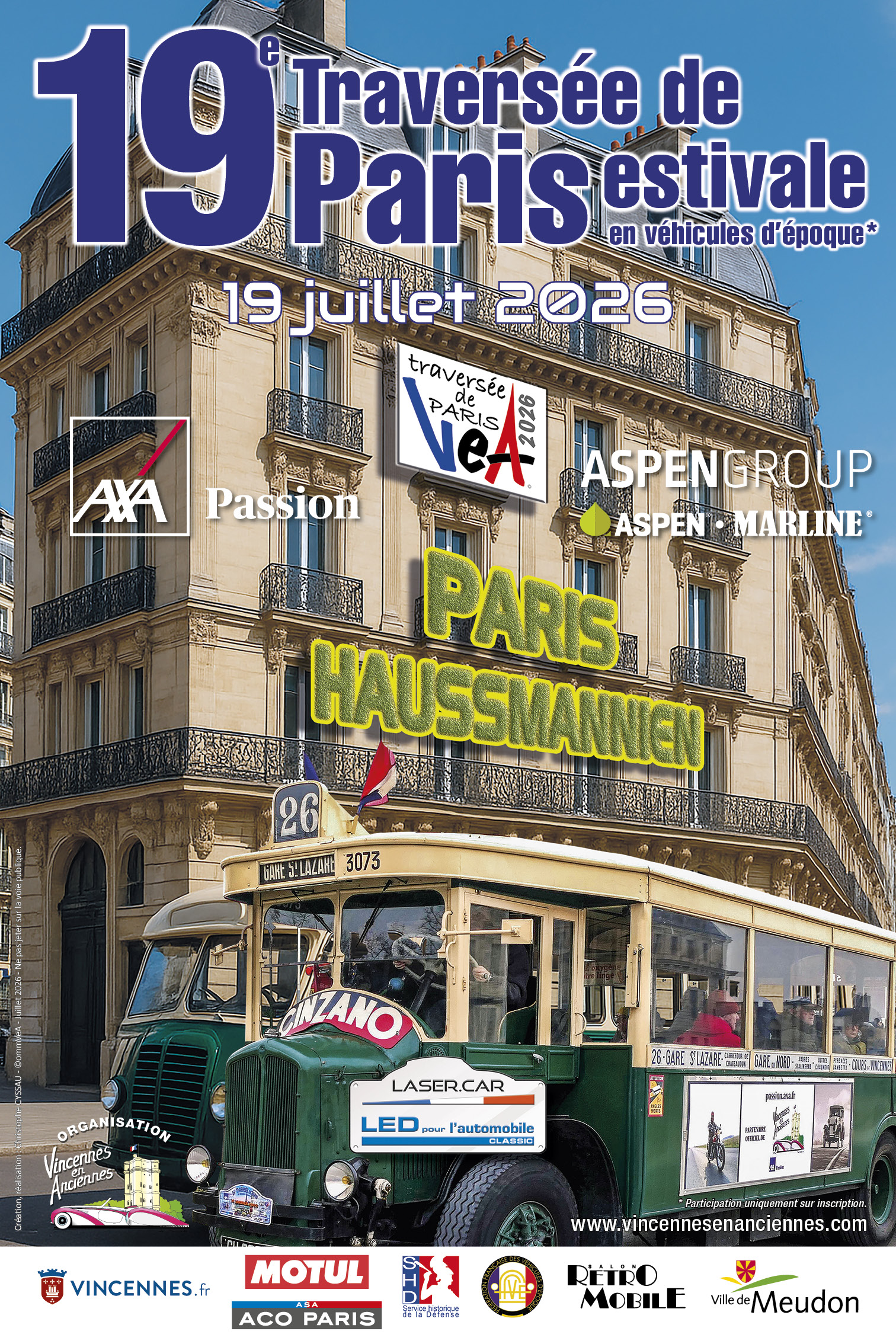 19e Traversée de Paris estivale en véhicules d&rsquo;époque