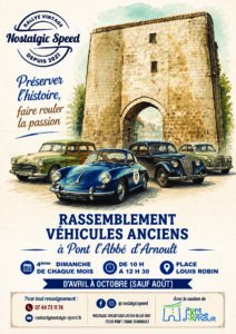 Rassemblement de véhicules anciens à Pont l&rsquo;Abbé d&rsquo;Arnoult