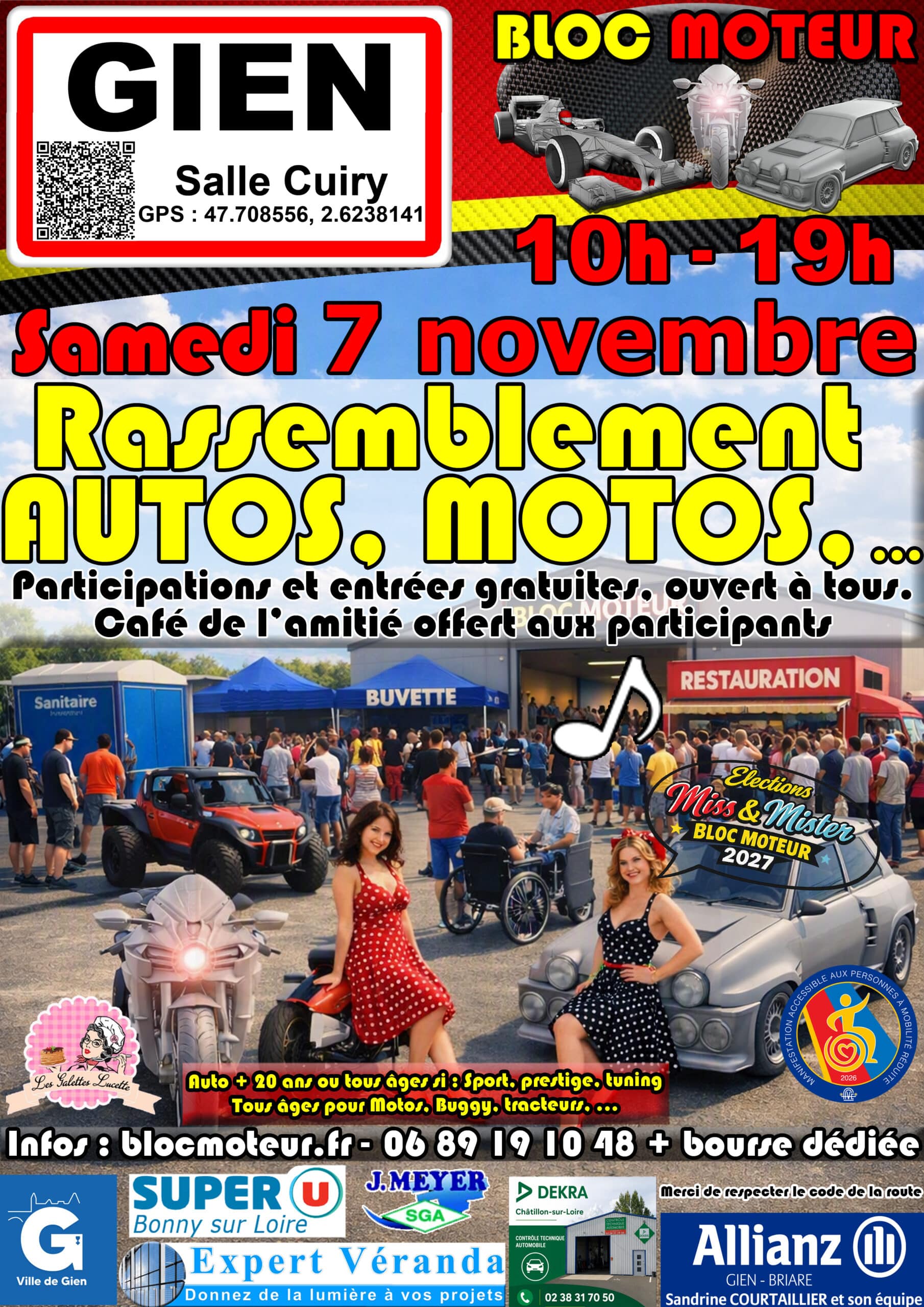 Samedi 7 novembre, RASSEMBLEMENT (autos, motos, buggy, …) – Gien