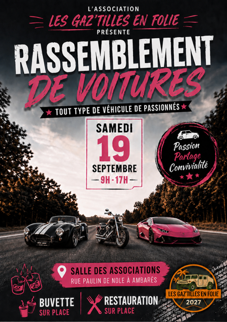 Rassemblement auto pour Rallye des Gazelles
