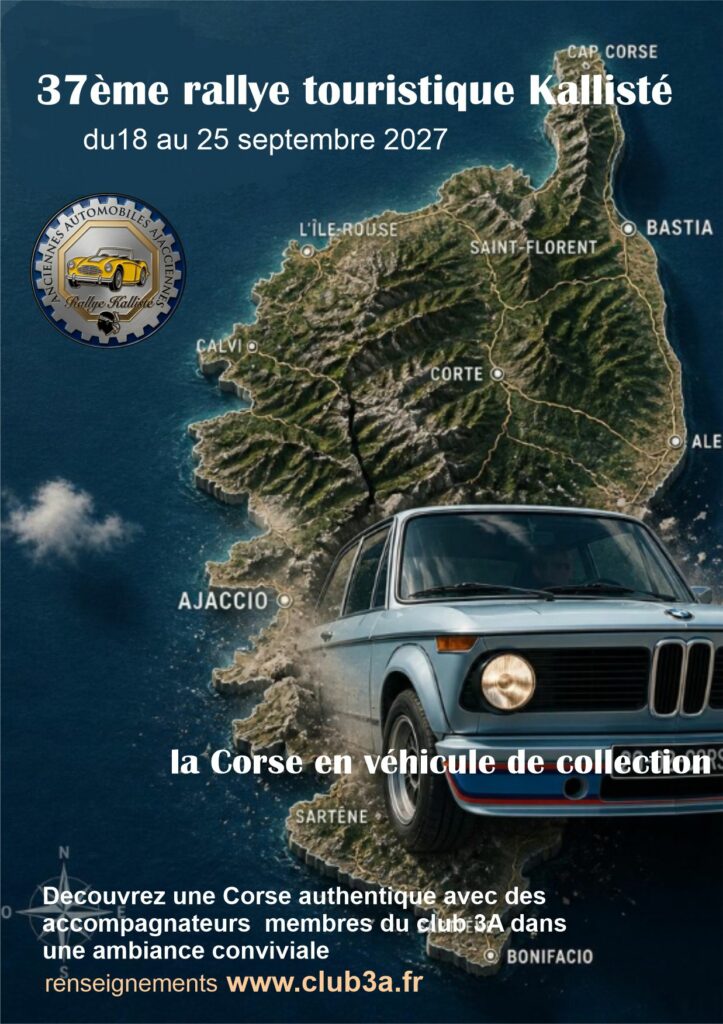 rallye touristique Kallisté la Corse en véhicule de collection